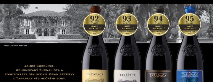 James Suckling ohodnotil vína Gran Reserva Tarapaca